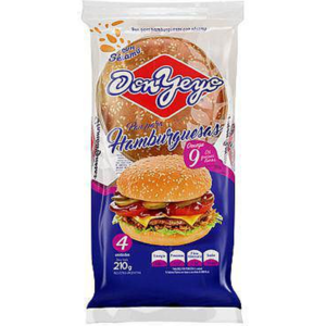 Pan de hamburguesas Don Yeyo x 6 un