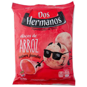 Snacks De Arroz Dos Hermanos Jam?n 80 G.